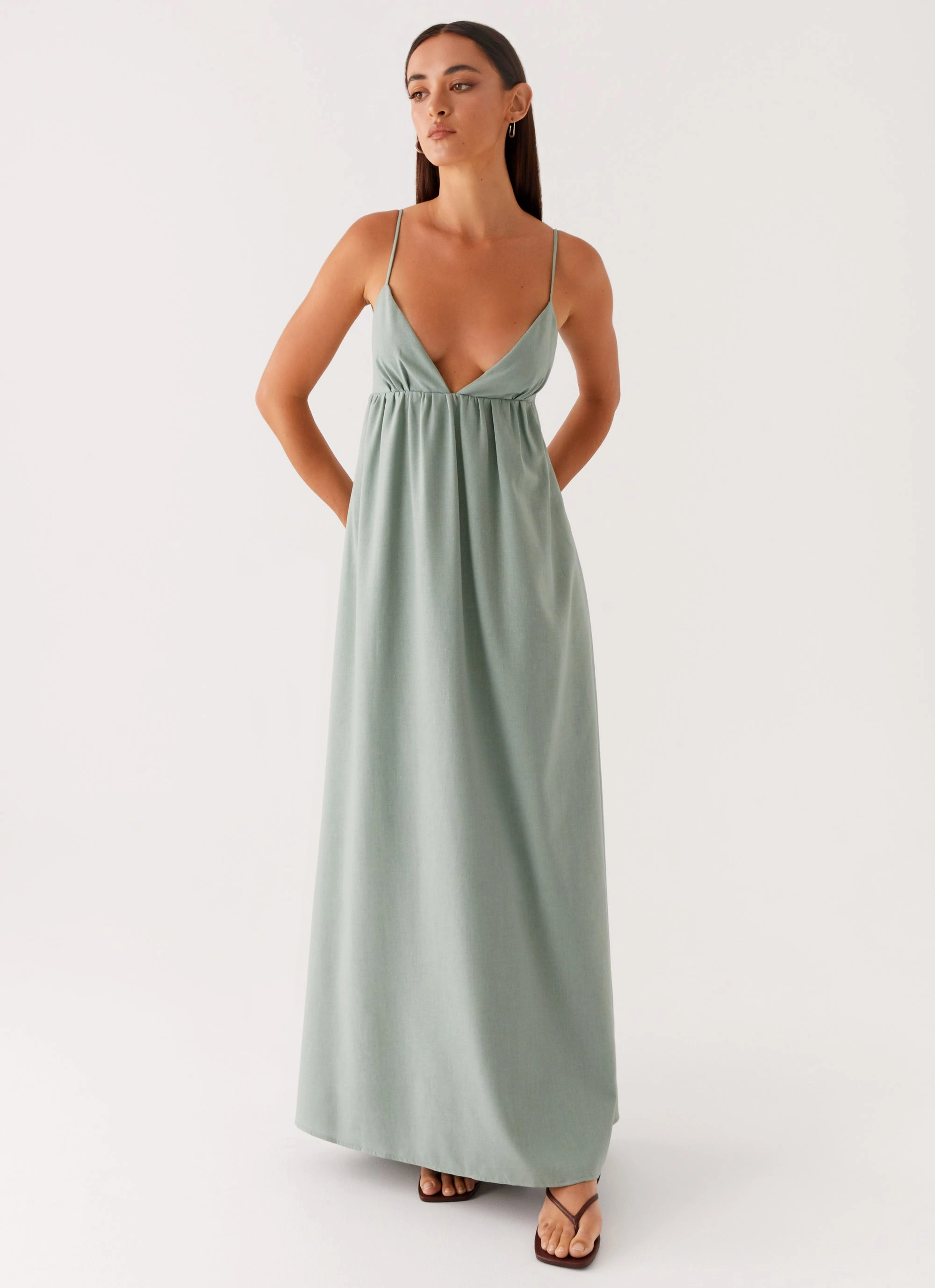 sweet moment Smooth Curve Greer Maxi Dress - Sage