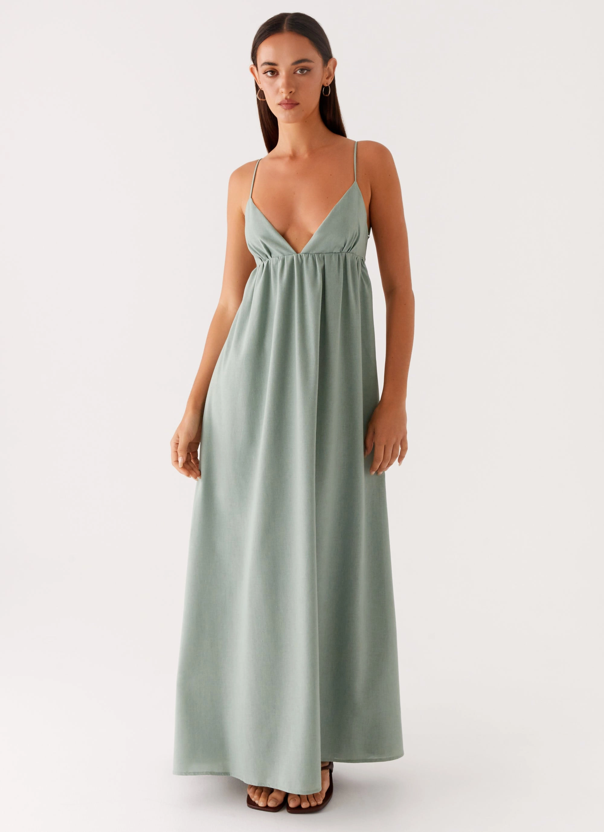Greer Maxi Dress - Sage Classic Layers Pretty Glow