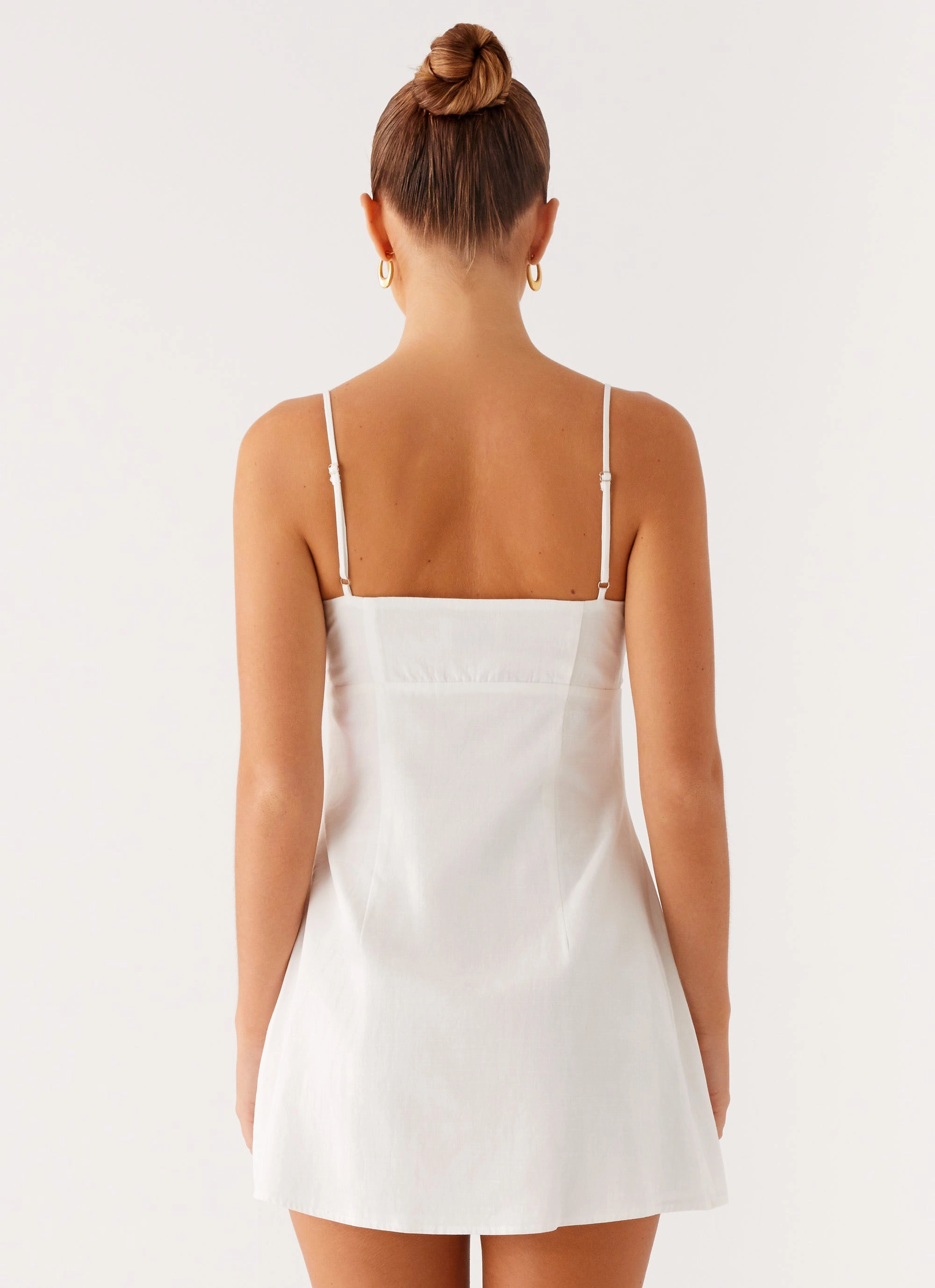 Sustainable-Lining Balanced Shape Orson Mini Dress - White