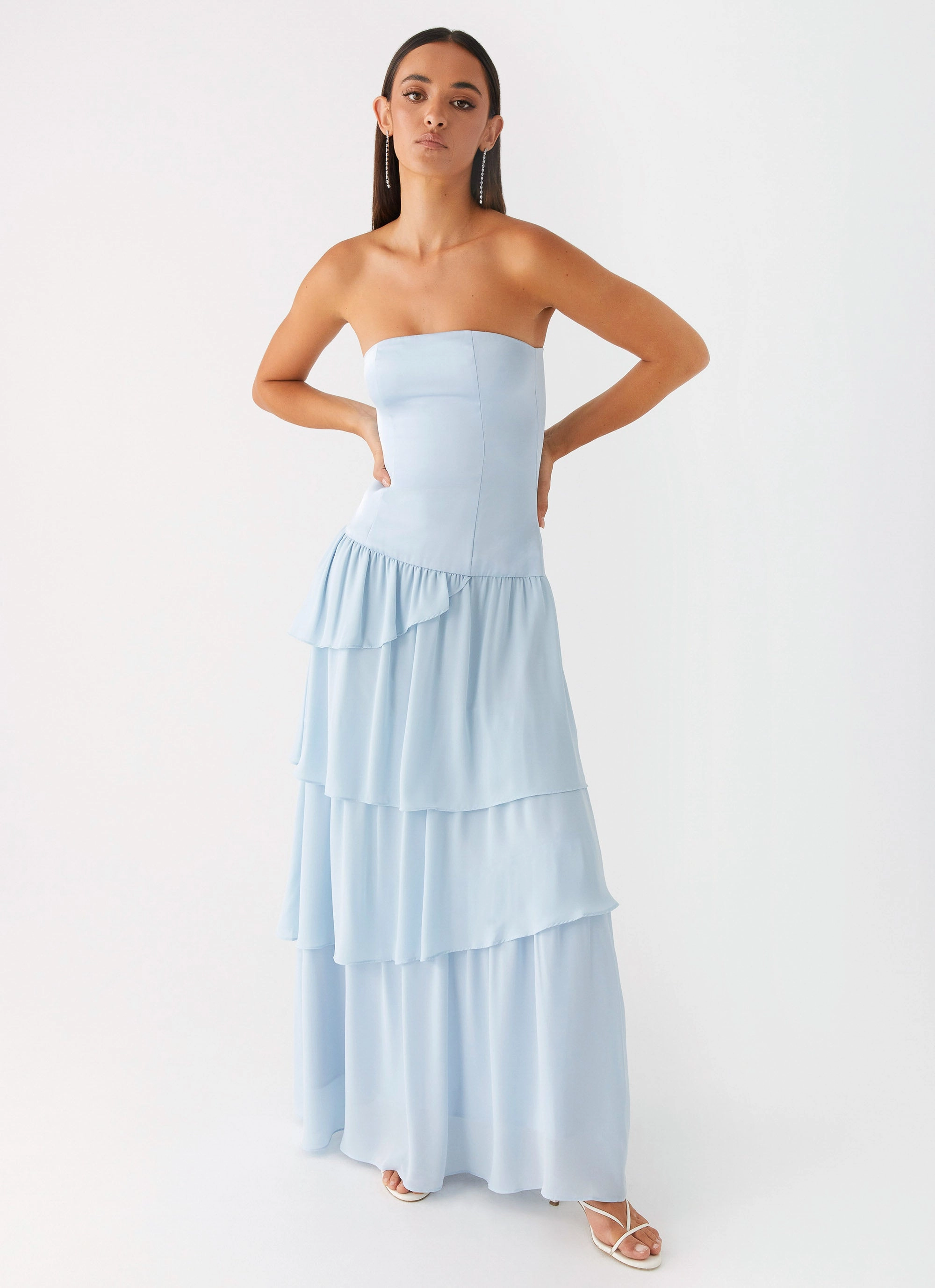 Subtle Finish All-Occasion Look Our Story Maxi Dress - Pastel Blue