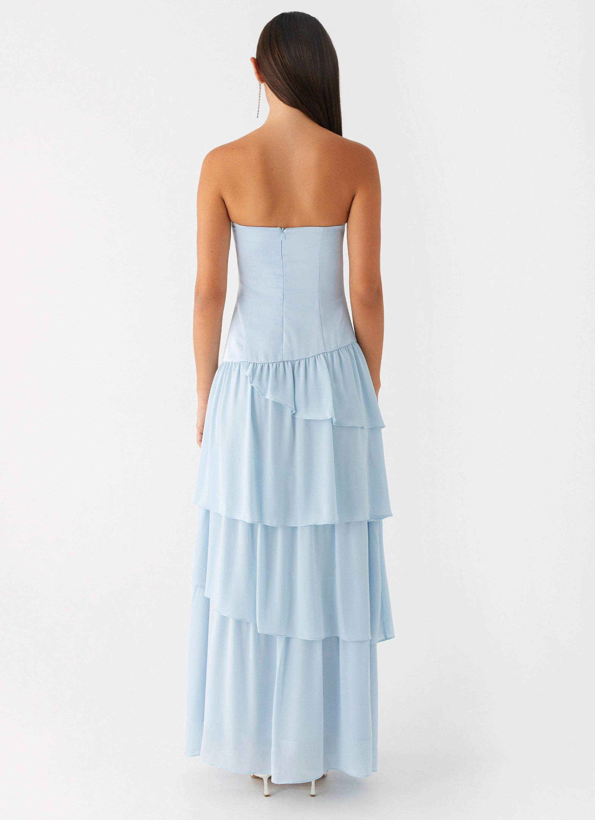 Underwire-Support Our Story Maxi Dress - Pastel Blue