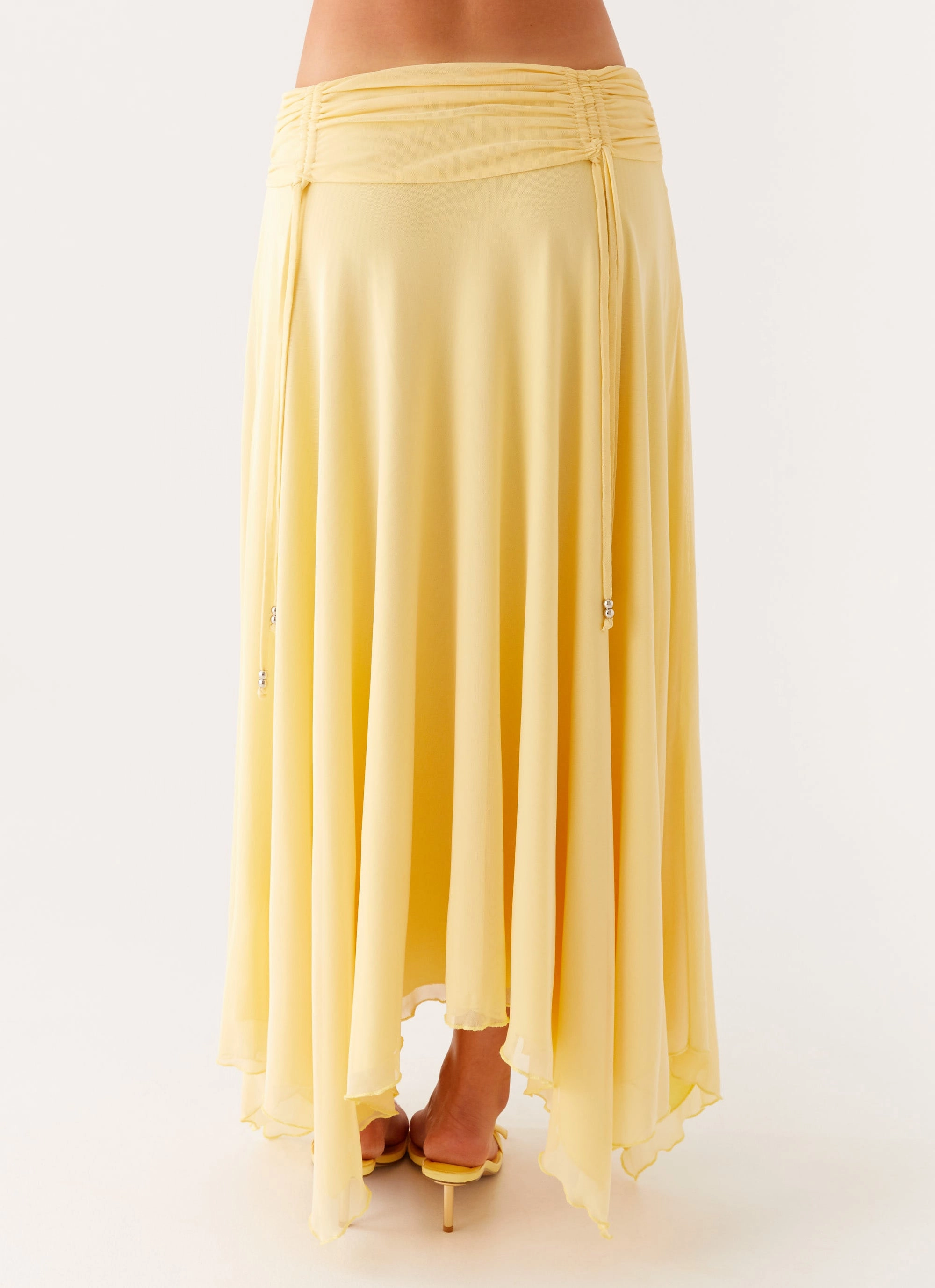 Flattering Shape Resort Outfit Kirrabilli Midi Skirt - Yellow