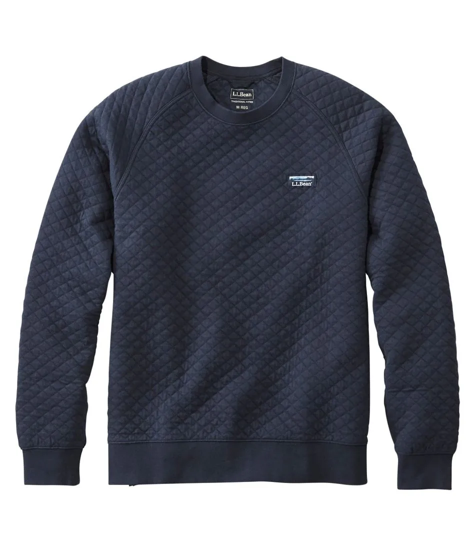 Bean's Quilted Crewneck Men's Regular Daytime Look Metallic Finish