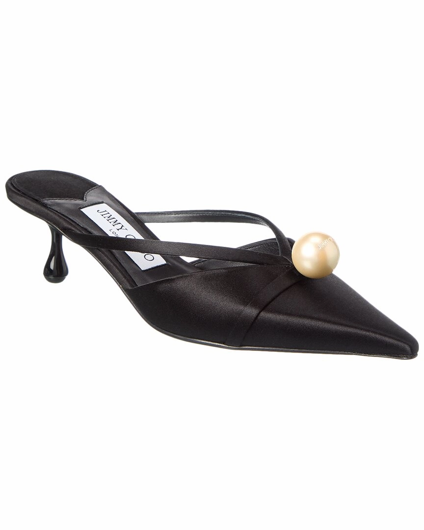 Machine Washable Fabric Jimmy Choo Sana 50 Satin Mule