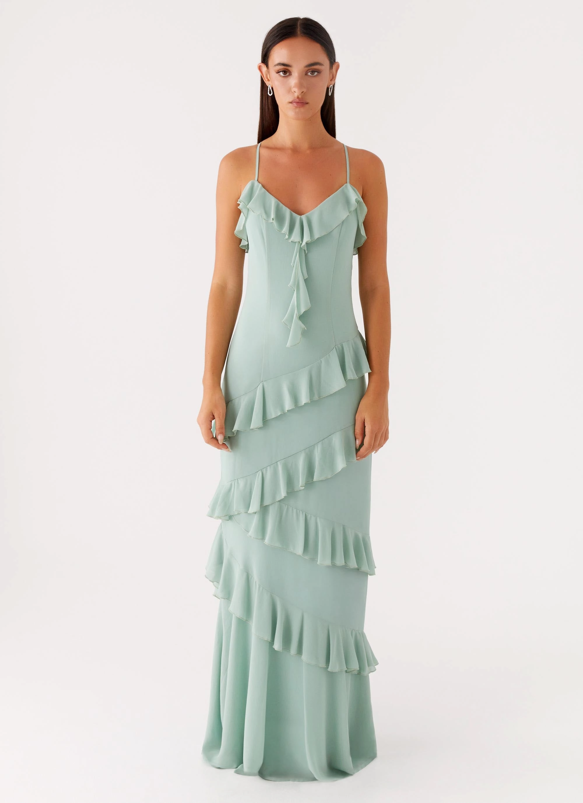 Country Club Maxi Dress - Sage Effortless weekend dress Breathable Wearable