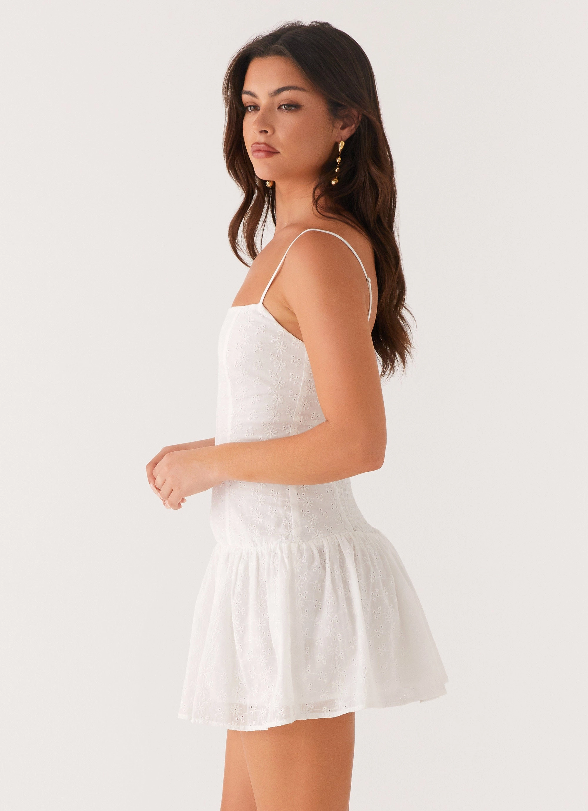 Subtle Stitch Palm Springs Mini Dress - White