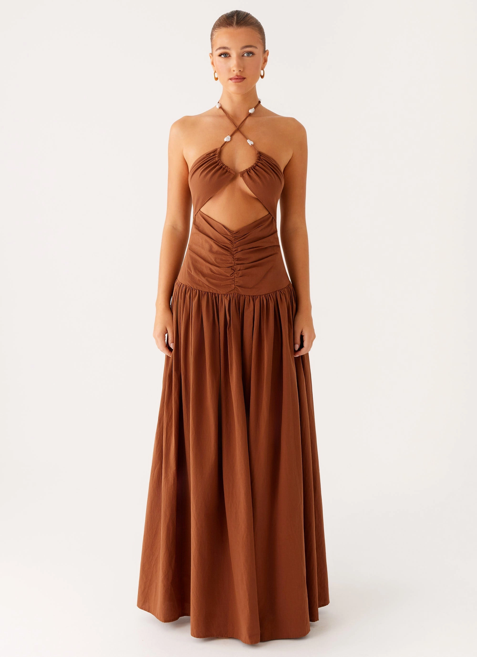 All-Season Comfort Paltrow Maxi Dress - Chocolate