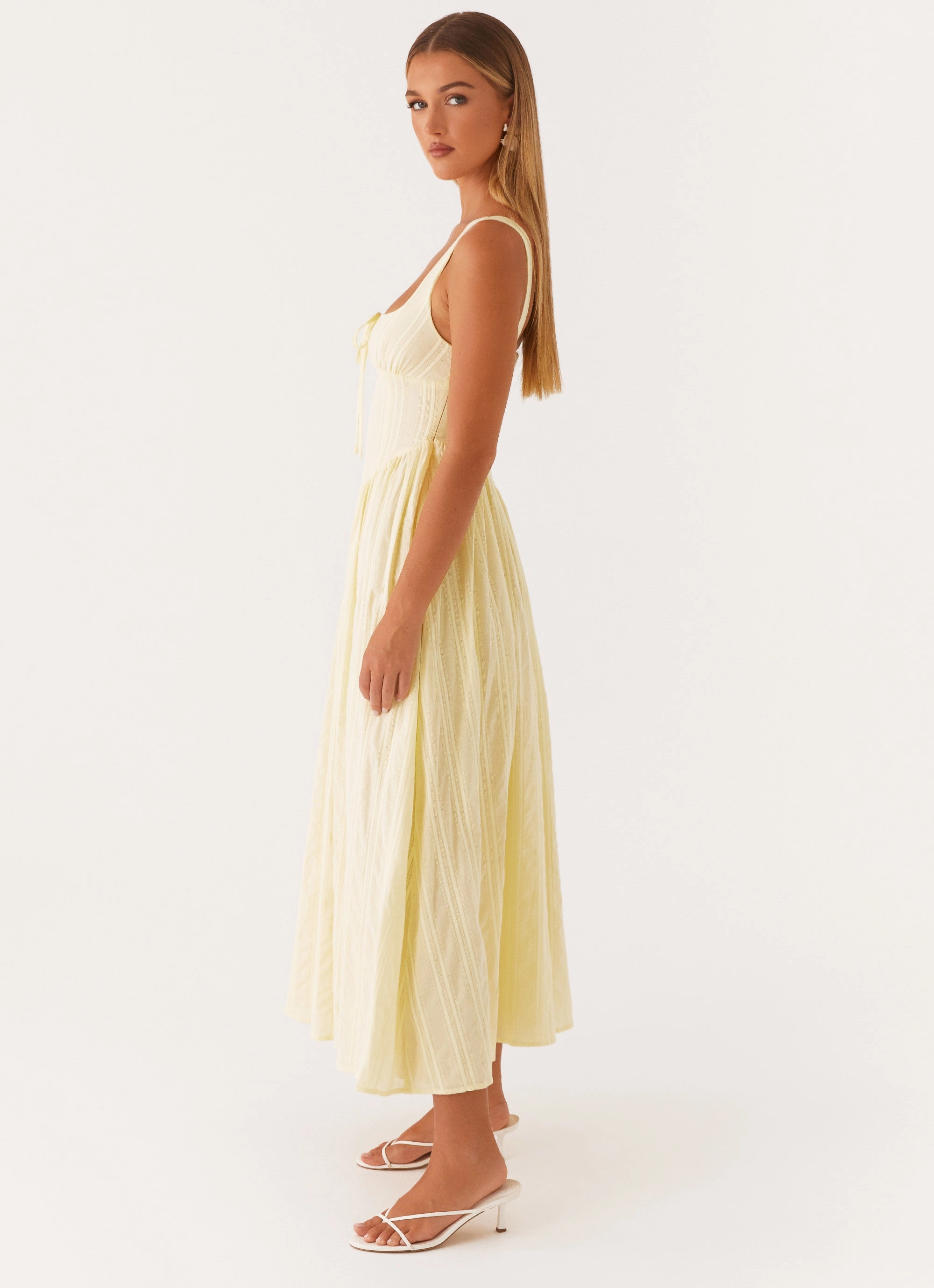 Soft and Chic Fit Vibe Pascuelle Midi Dress - Yellow