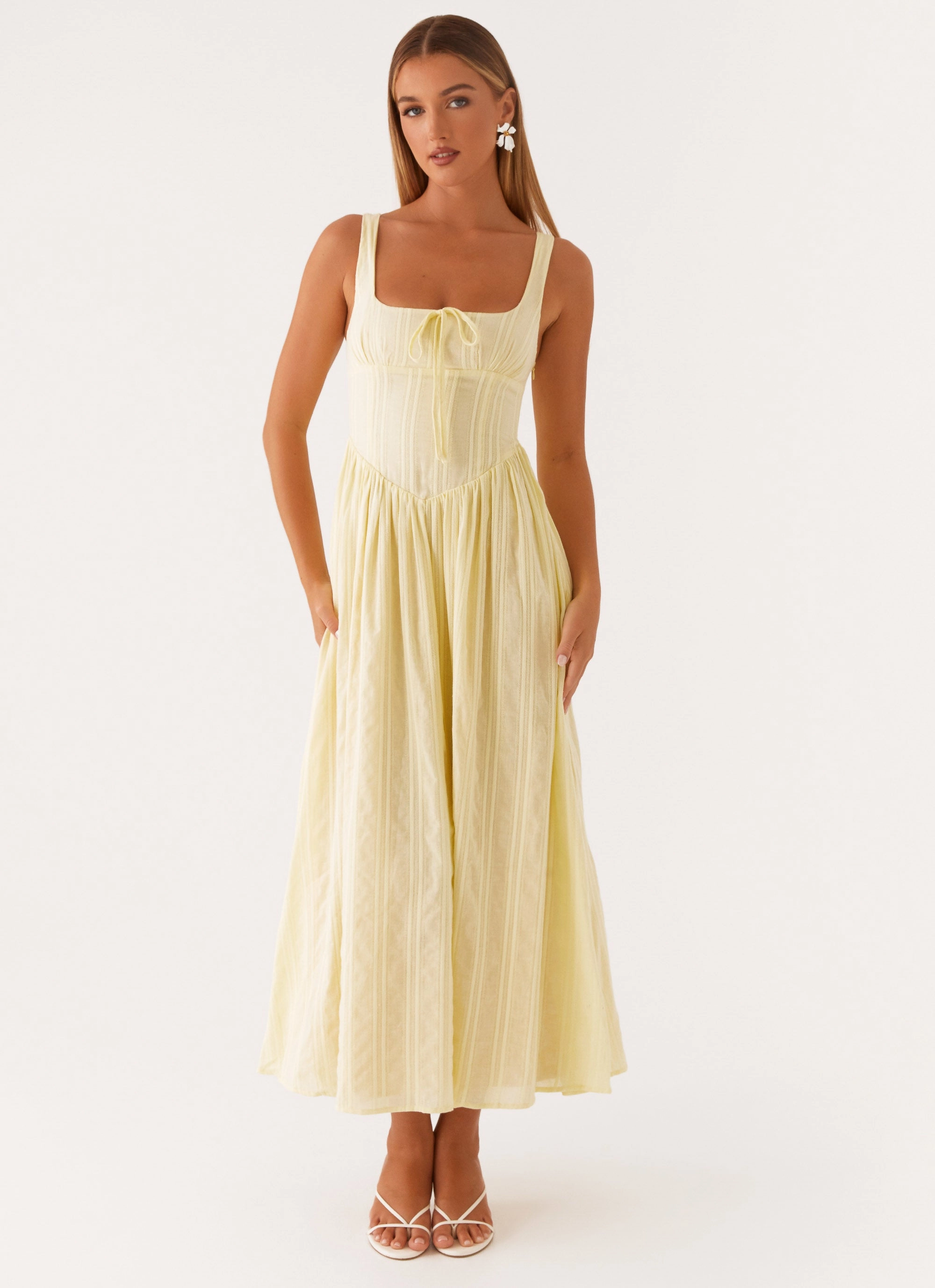 Pascuelle Midi Dress - Yellow Refined Aesthetic