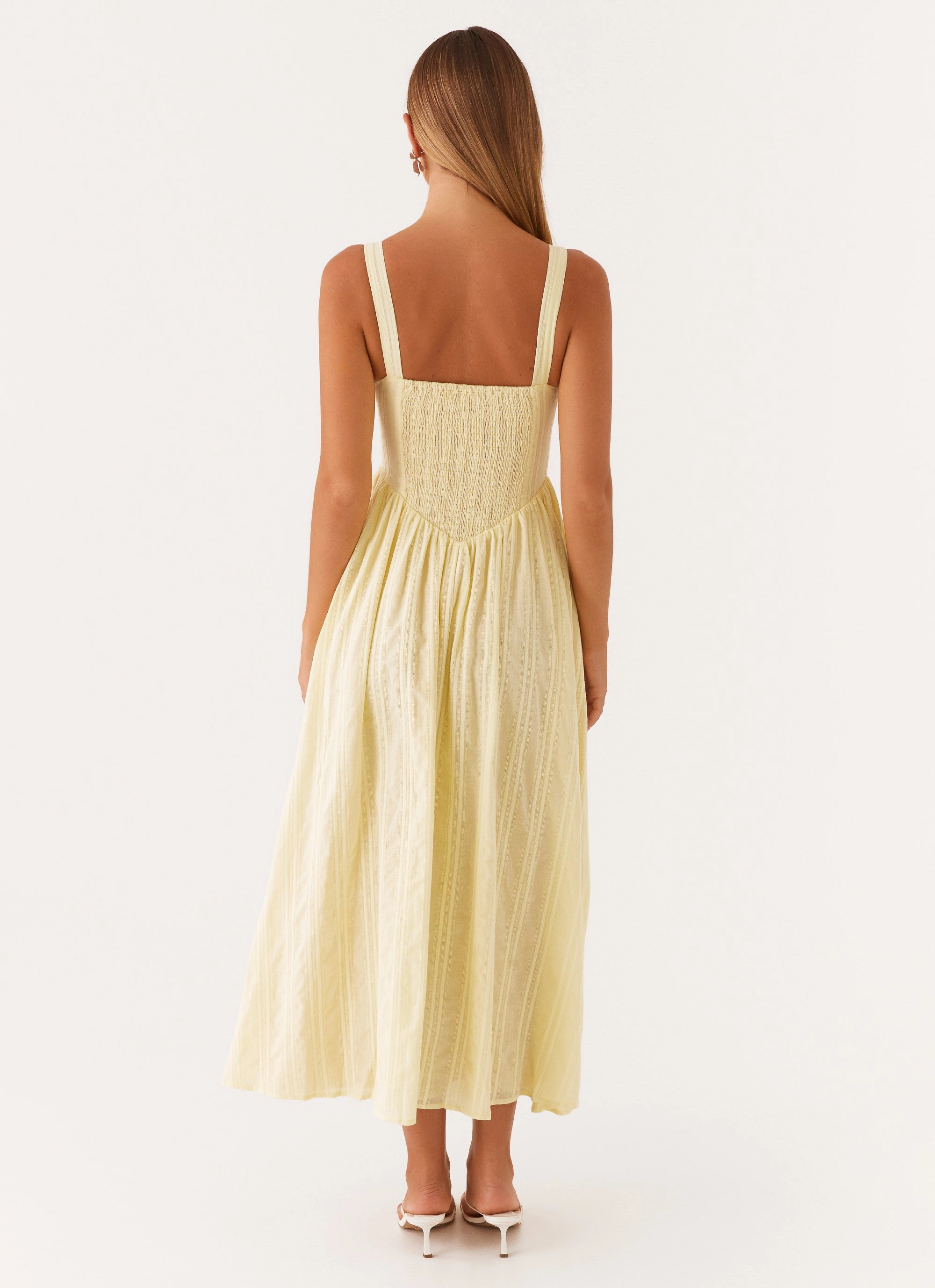 Vibrant Hue Pascuelle Midi Dress - Yellow