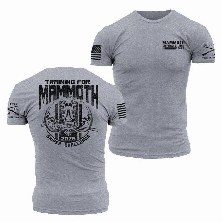 Mammoth Sniper Challenge 2026 Training T-Shirt - Dark Heather Gray Chic Comfort Wear Comfy Vibes