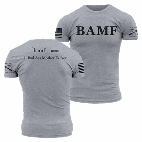 BAMF T-Shirt - Dark Heather Gray Chill Comfort