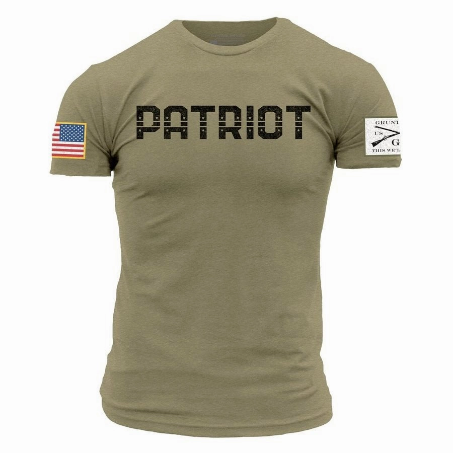 Antibacterial Treatment Outdoor Smart Patriot T-Shirt - Military Green