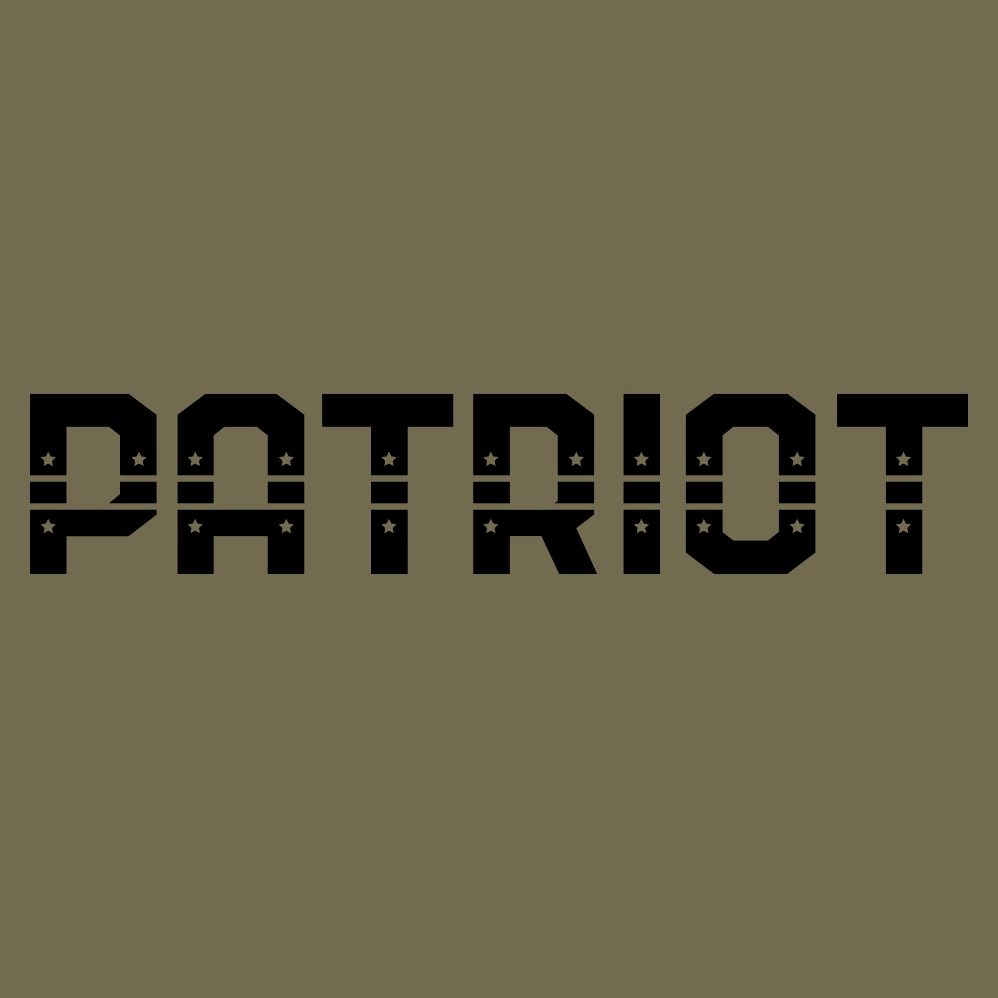 Patriot T-Shirt - Military Green Tagless Design Elastic Fit