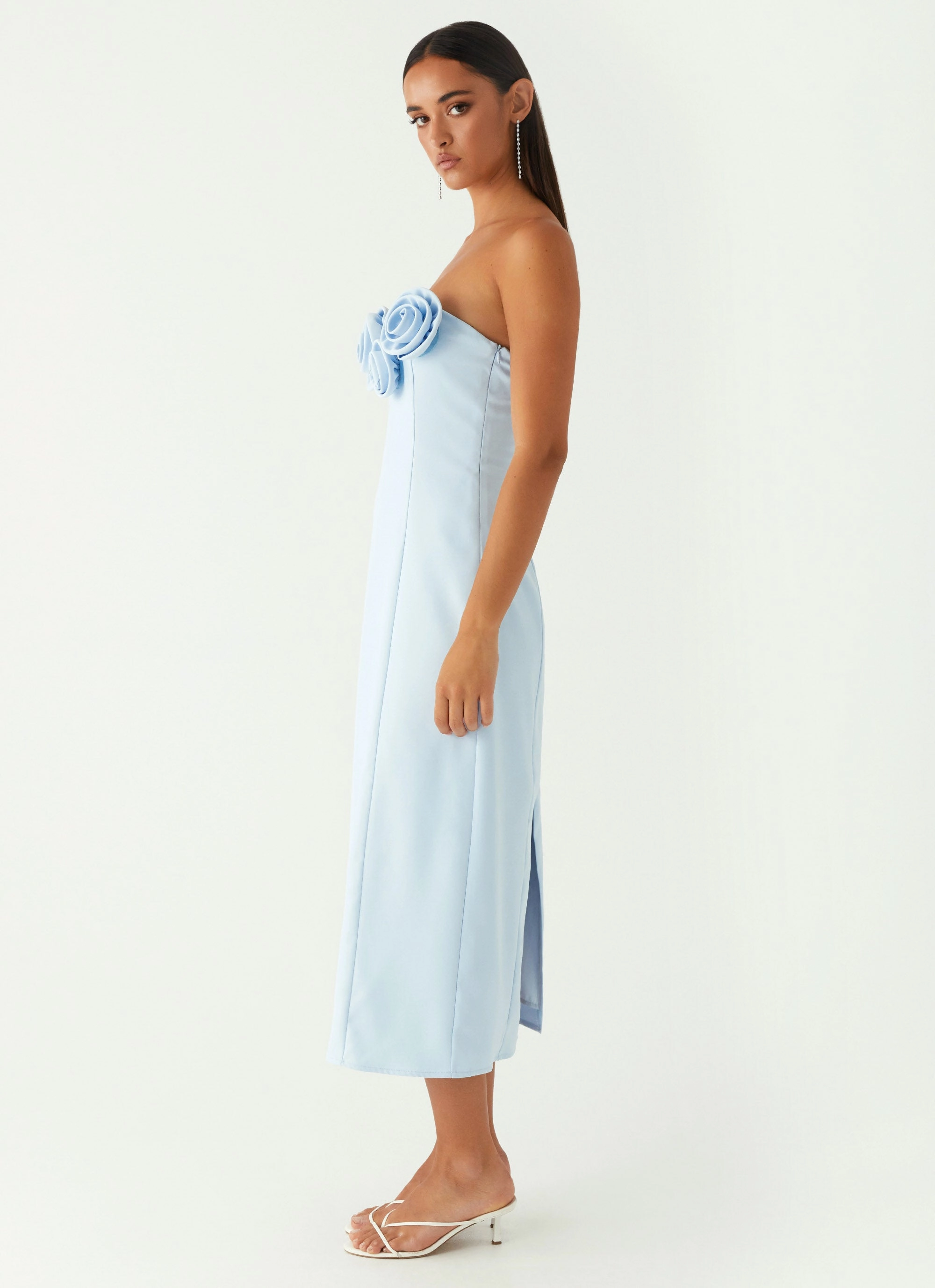 Patsie Strapless Midi Dress - Blue Tailored Piece