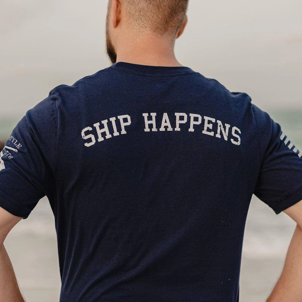 USN - Ship Happens 2.0 T-Shirt - Navy Slim Style