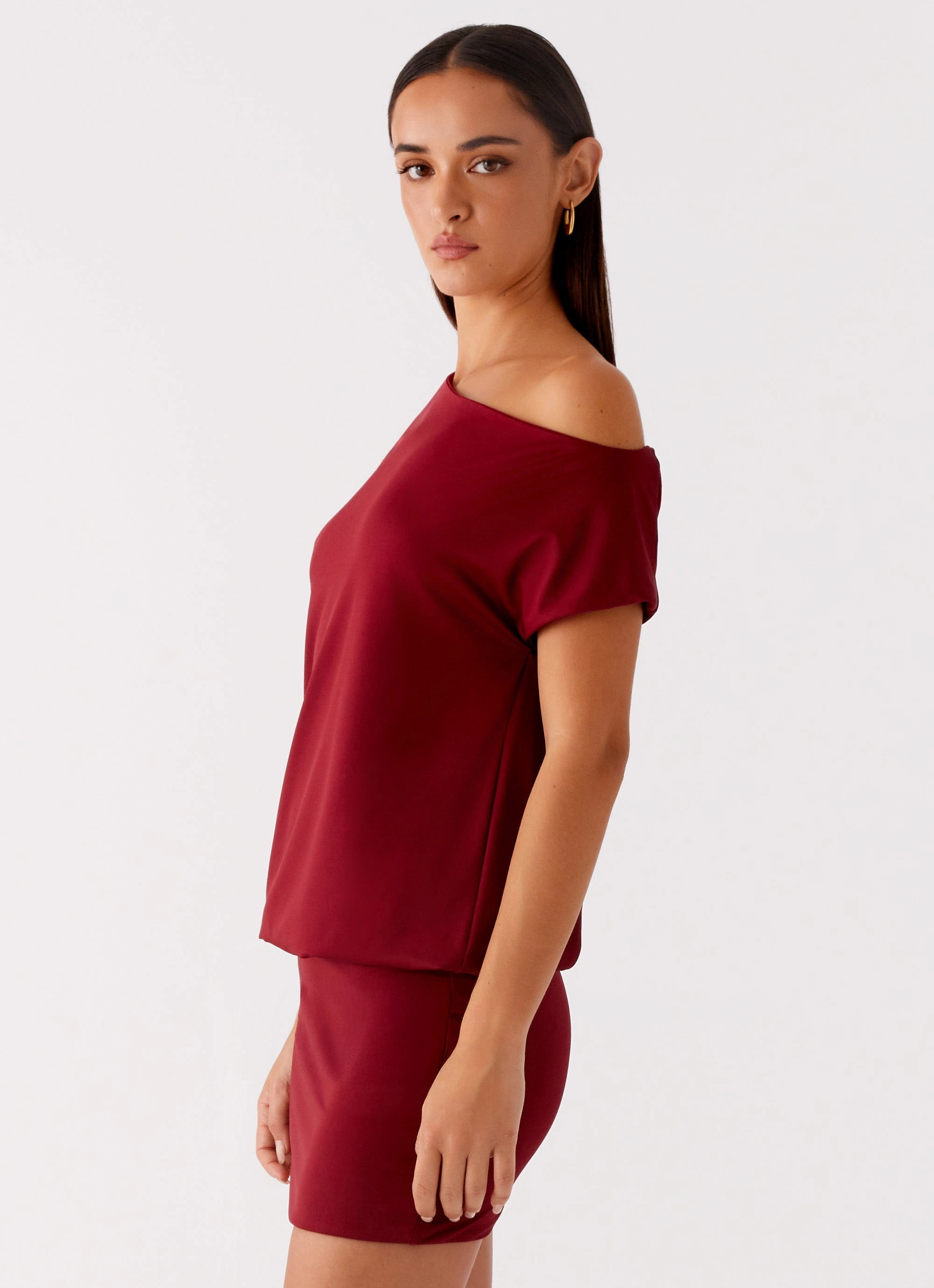 Breathable Paulie Mini Dress - Maroon