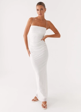 Casual Style Wear Paxton Beaded Maxi Dress - White