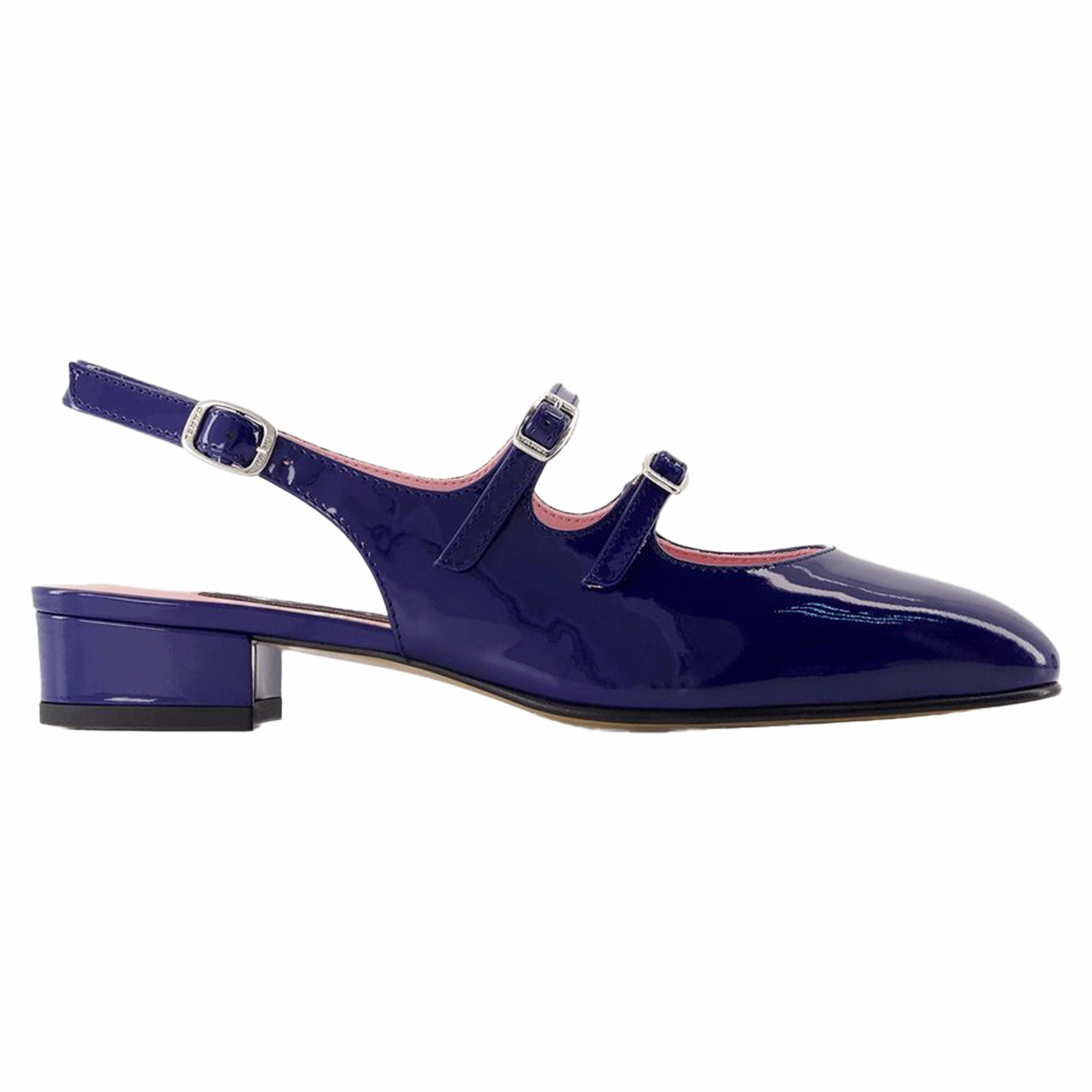 Peche Sandals - Carel - Leather - Blue Non Skid Heel Stabilizer