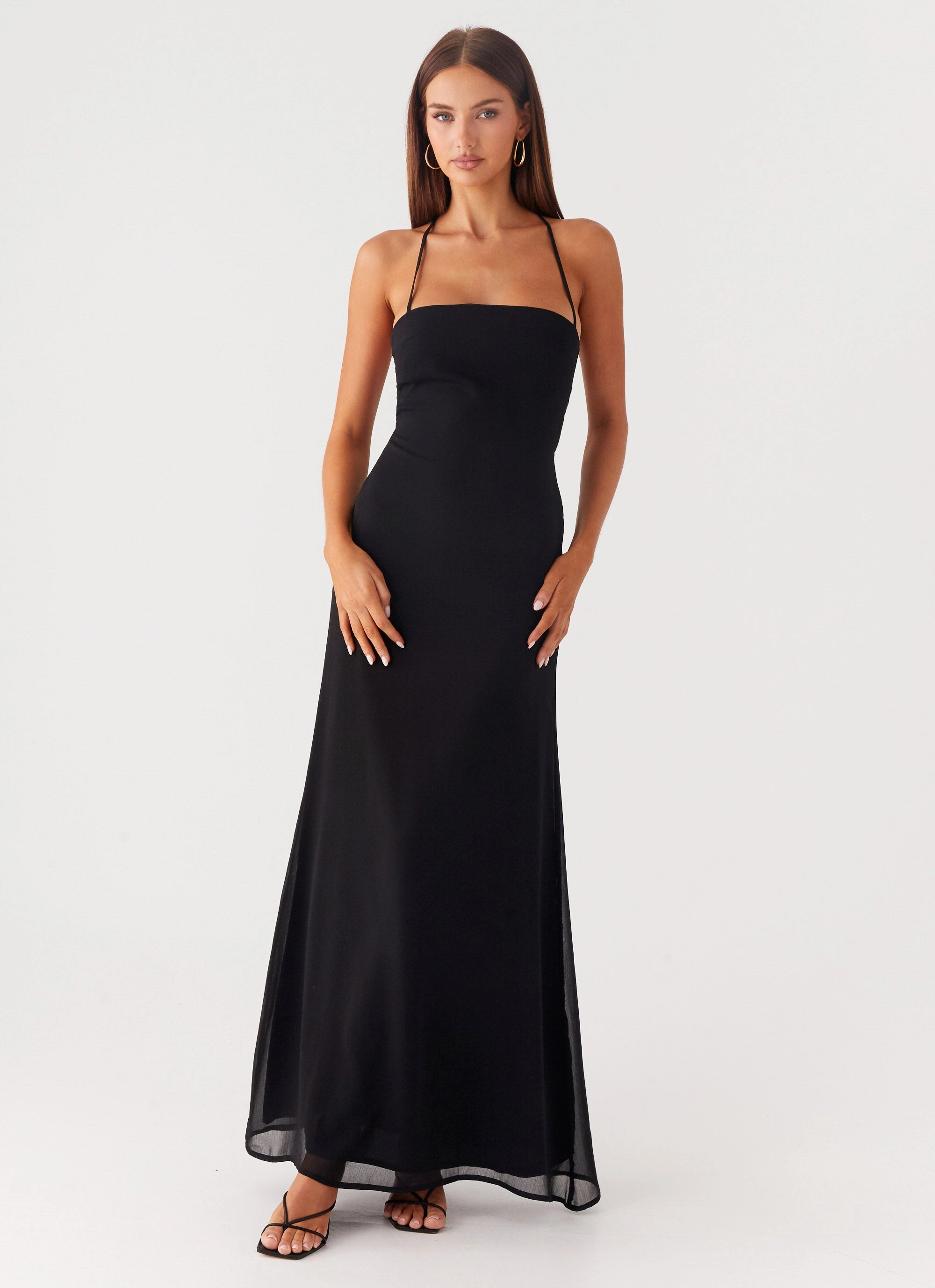 Elegant Layers Peggy Maxi Dress - Black