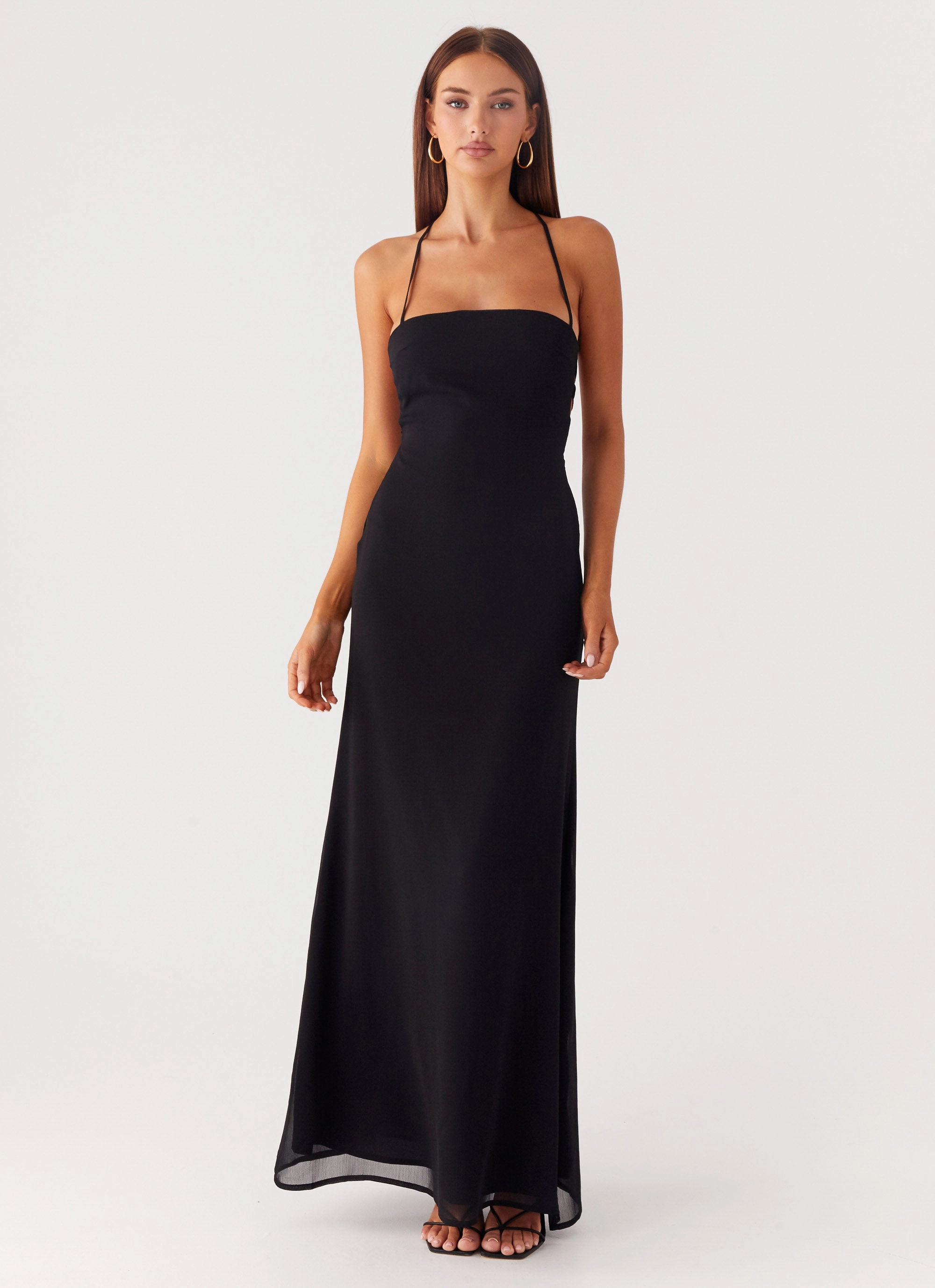 Daytime Look Bright-Hue Peggy Maxi Dress - Black