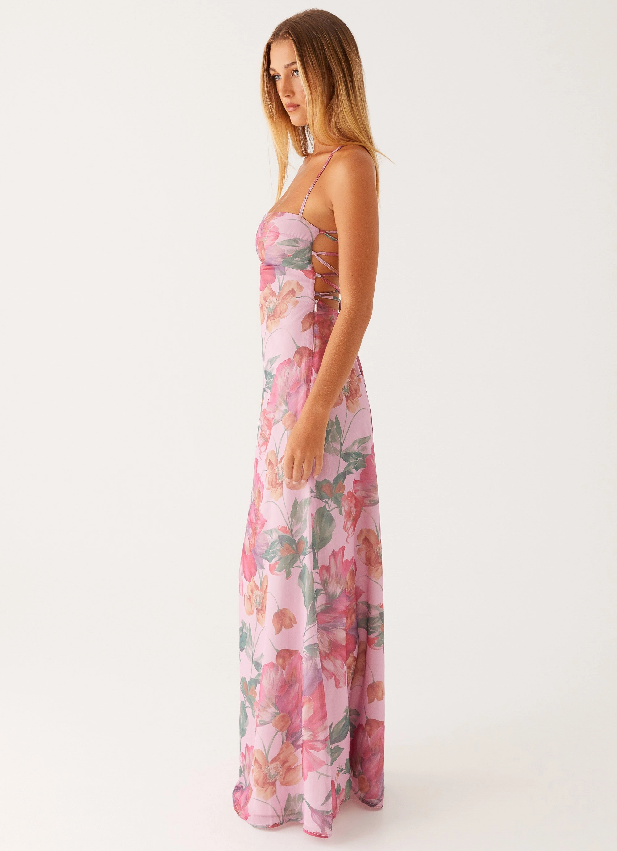 Smooth Shape Peggy Maxi Dress - Pink Floral