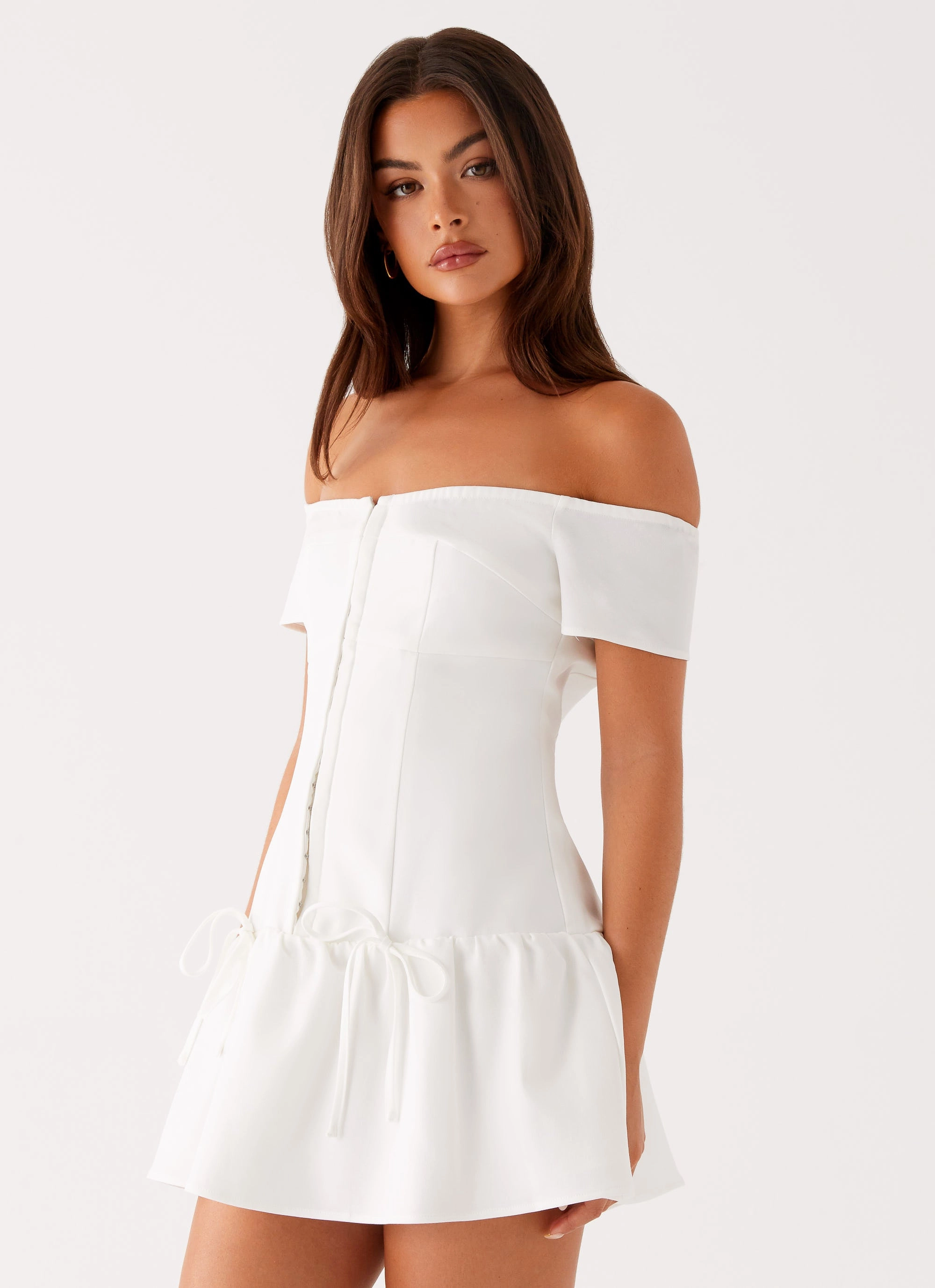 Simple Ease Chic and Elegant Penny Mini Dress - White