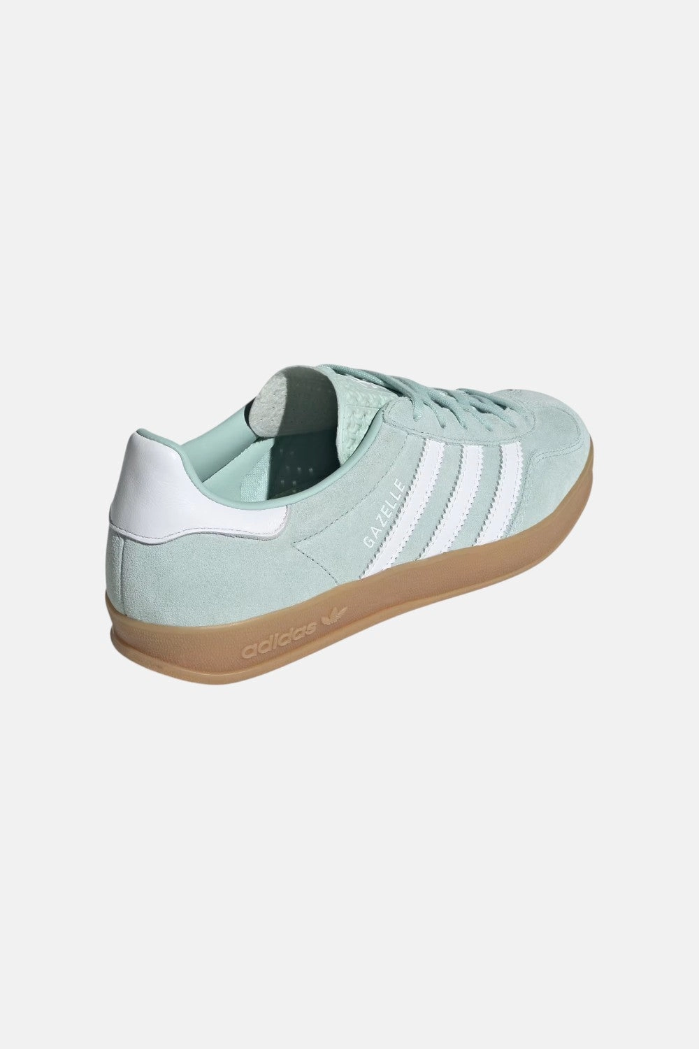 Textured Upper Sneaker Inserts Adidas Gazelle Indoor Shoes in Ash Green / Cloud White / Gum