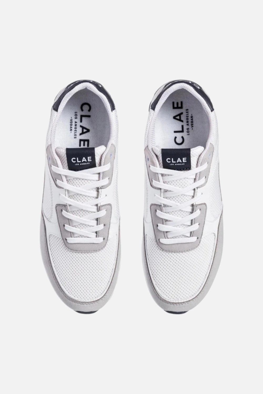 Padded Collar Padding Flexible Grooves Clae Joshua in Microchip White & Navy