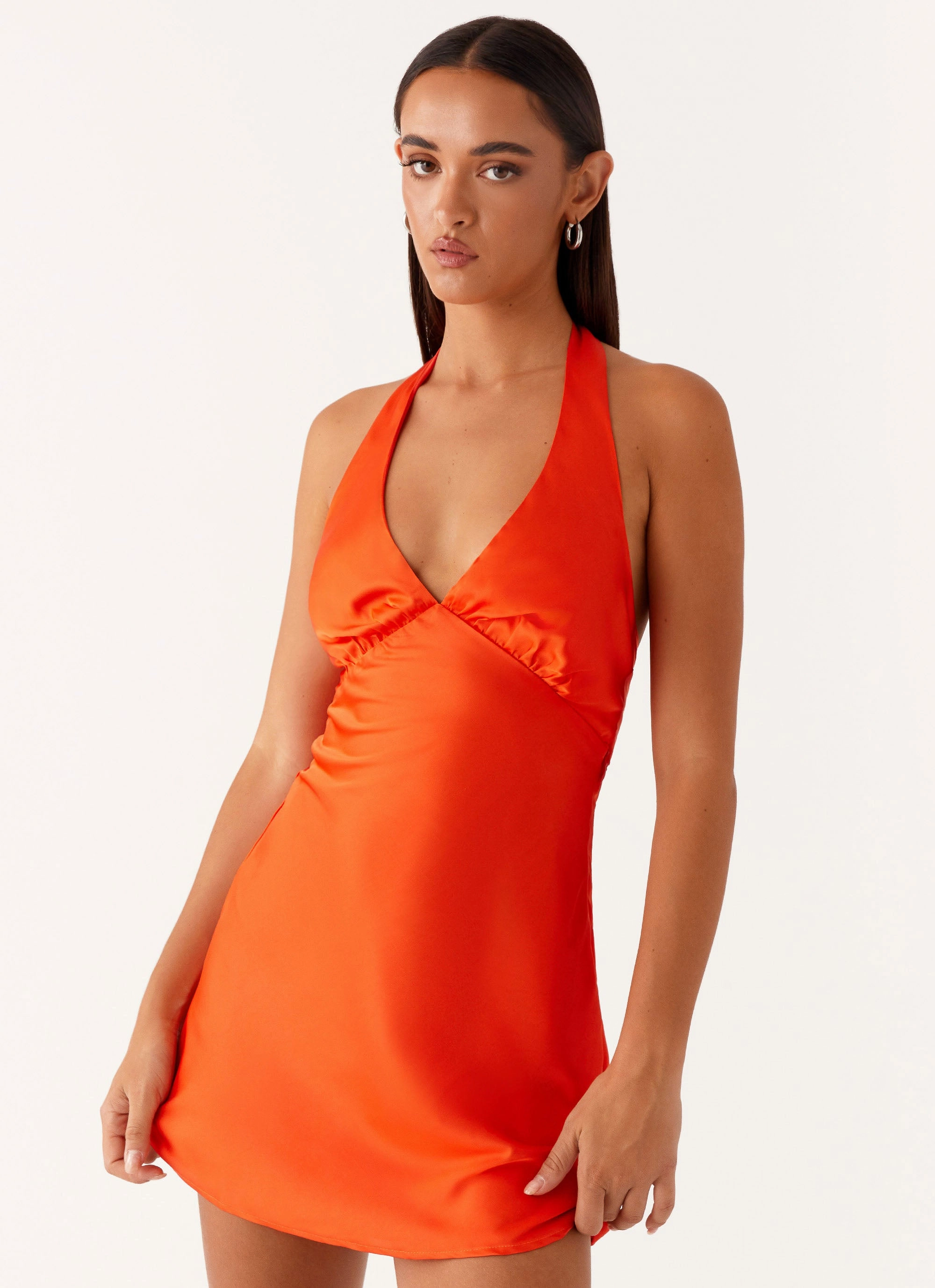Heavy Hearted Mini Dress - Orange Modern Twist
