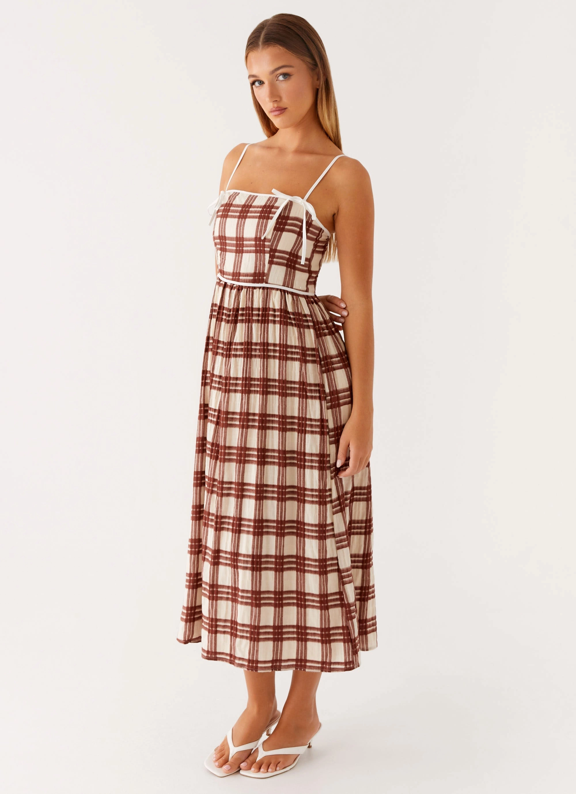 Shyanne Midi Dress - Chocolate Check Fresh Combo Gender Inclusive