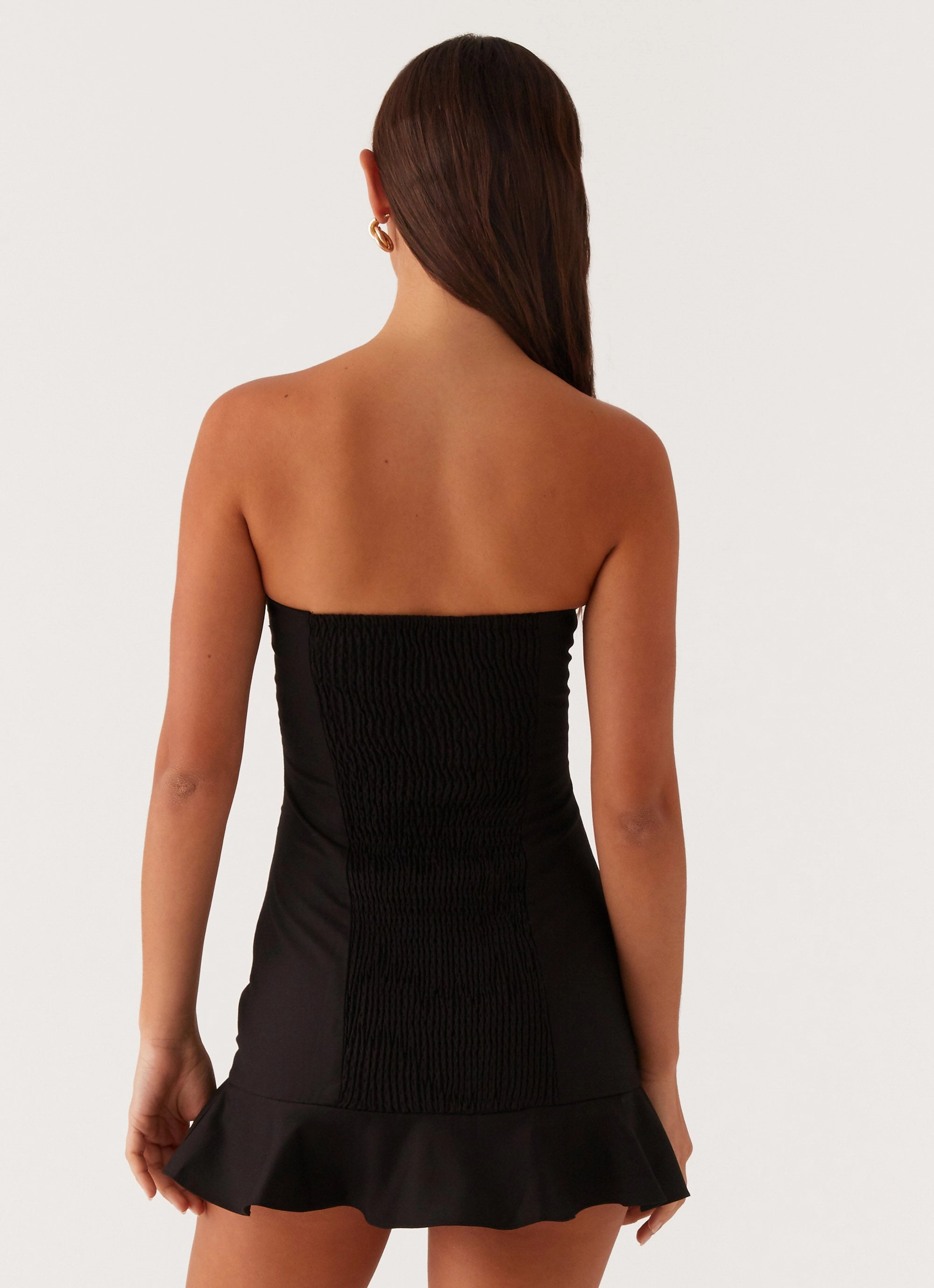Delmi Bustier Mini Dress - Black Cozy Flex