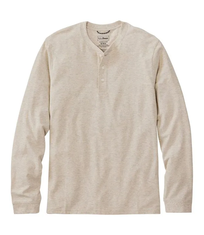 Performance Pima Long Sleeve Henley Men's Regular Formal Elegance Unisex Design