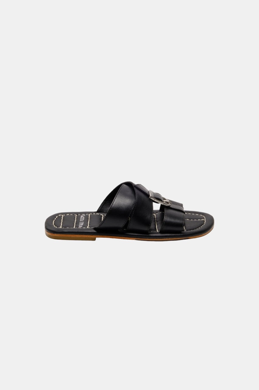 Stylish Construction Free People Shoes Sloan Buckle Sandals in Black