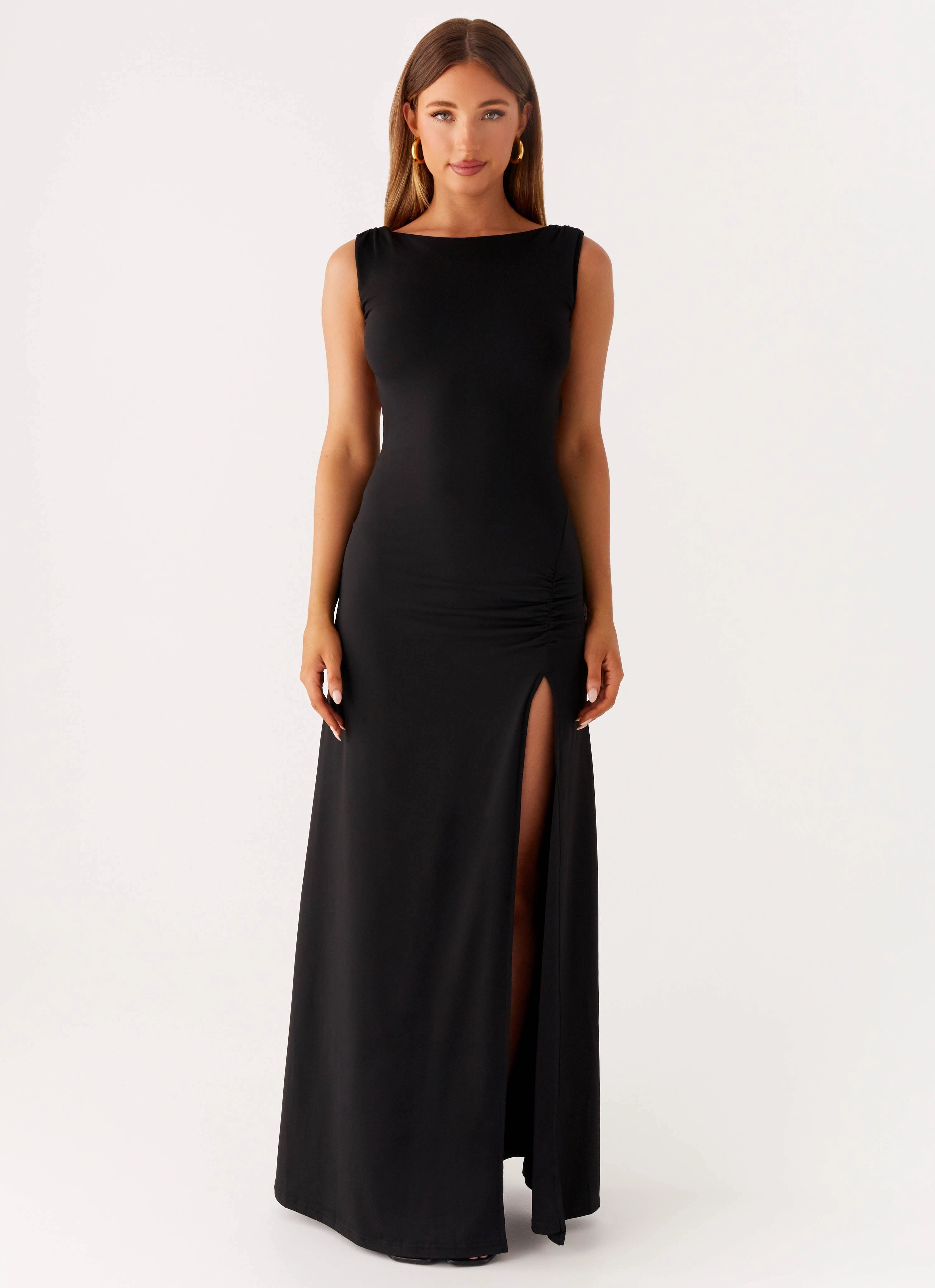 Phianne Maxi Dress - Black Heart Tone