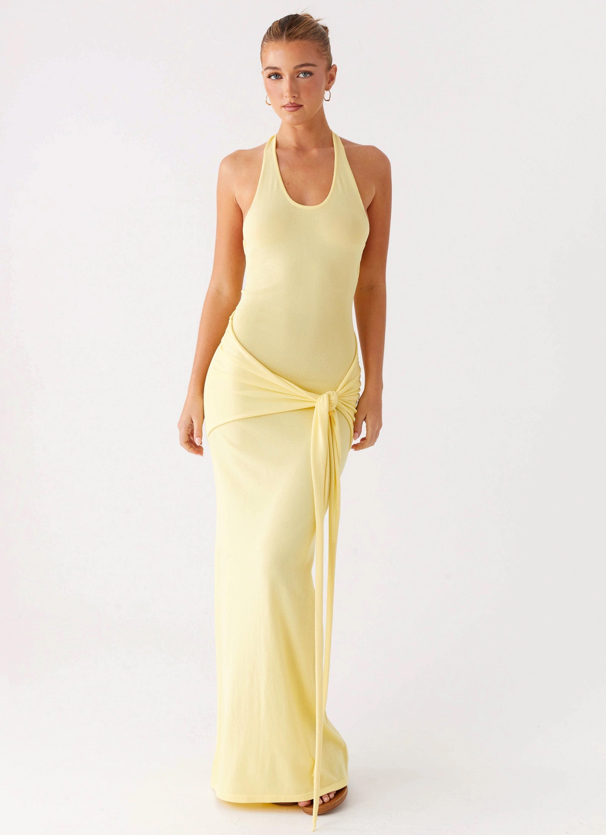 Cozy Layers Pina Colada Knit Maxi Dress - Yellow