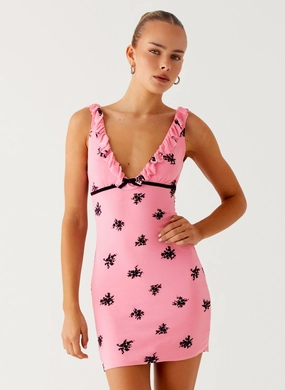 Milena Cami Mini Dress - Pink Sophisticated Style Comfy Layers