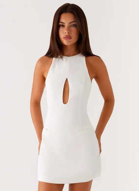 Long Lines Stacy Mini Dress - White