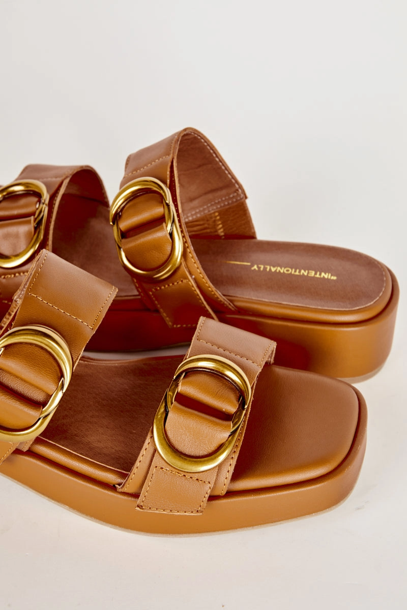 Removable Footbed Intentionally Blank Orion Sandal in Whiskey