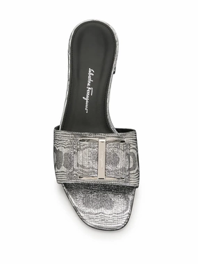 Ferragamo Double Bow 30Mm Sandals Sleek And Comfy