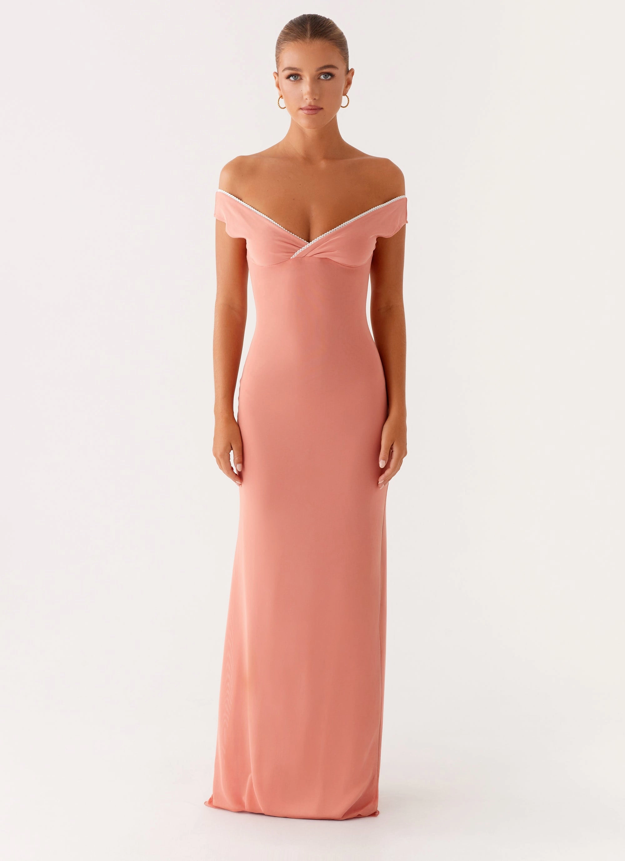 Red Carpet Katiya Maxi Dress - Peach