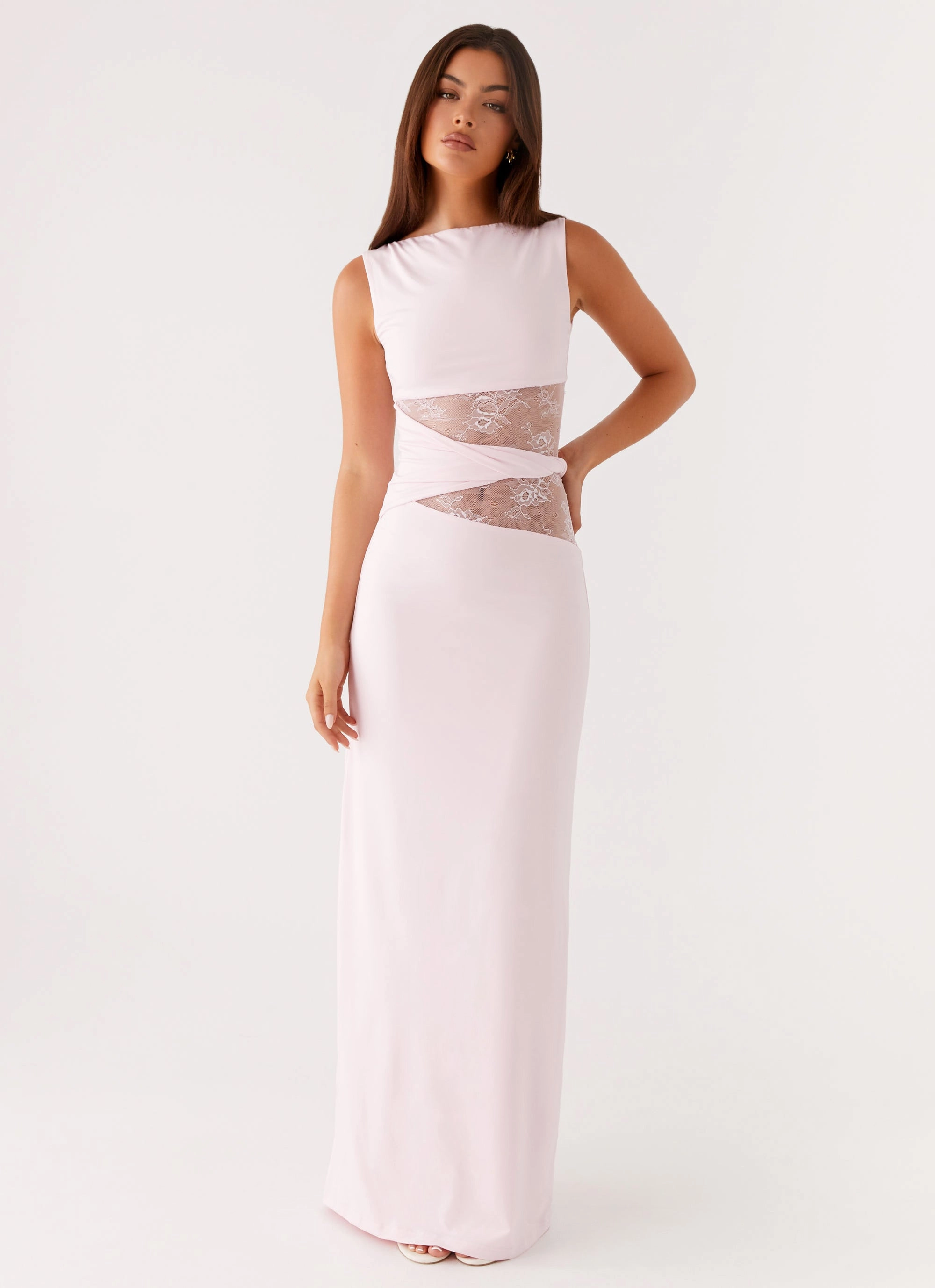 Karma Maxi Dress - Pink Stream Cut