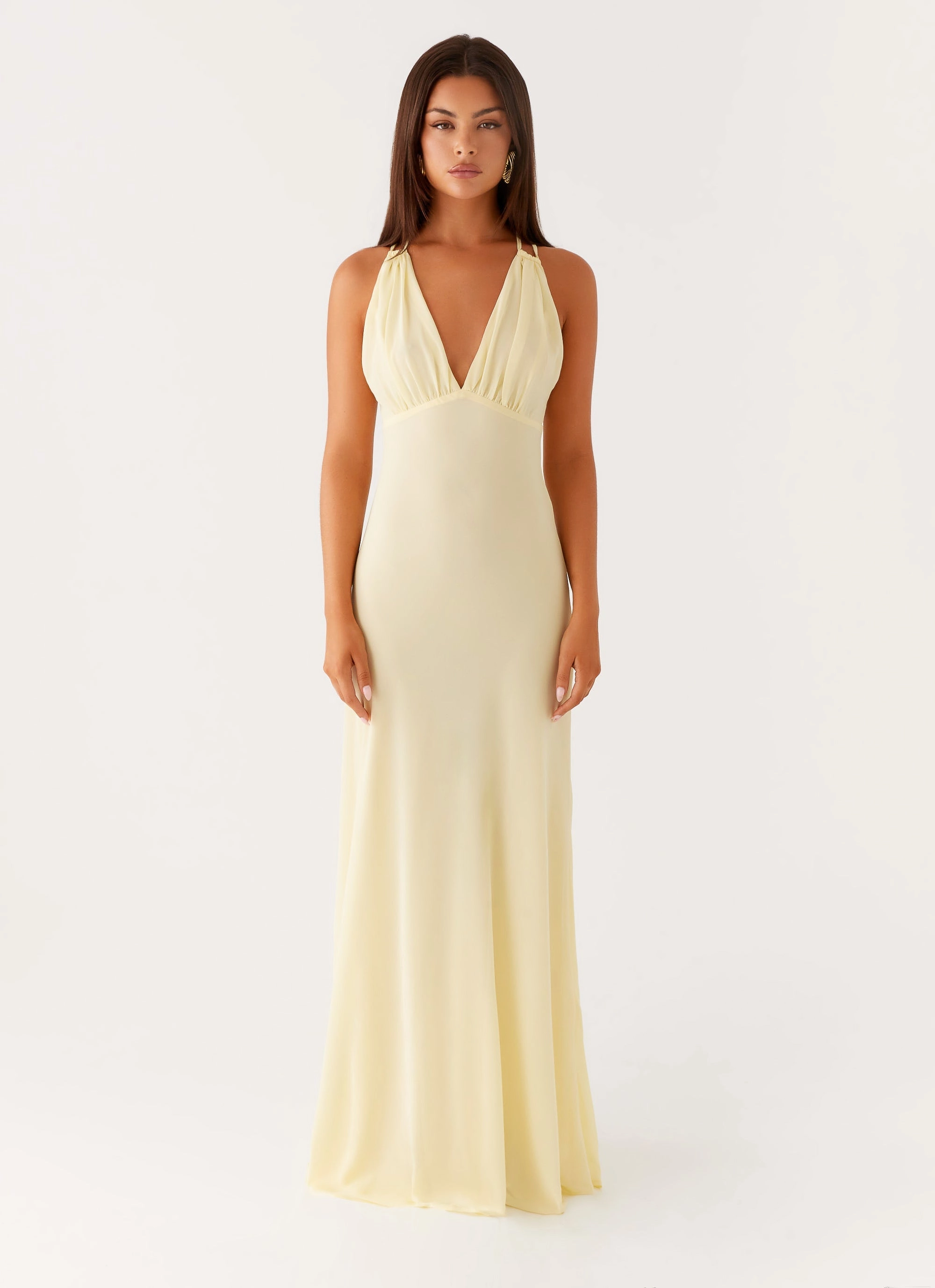Kacia Maxi Dress - Lemon Date night
