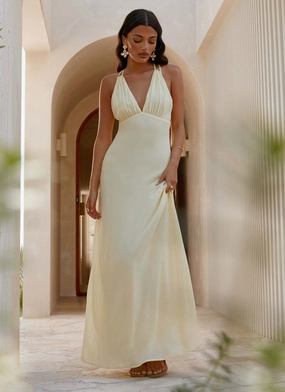 Grace Walk Kacia Maxi Dress - Lemon