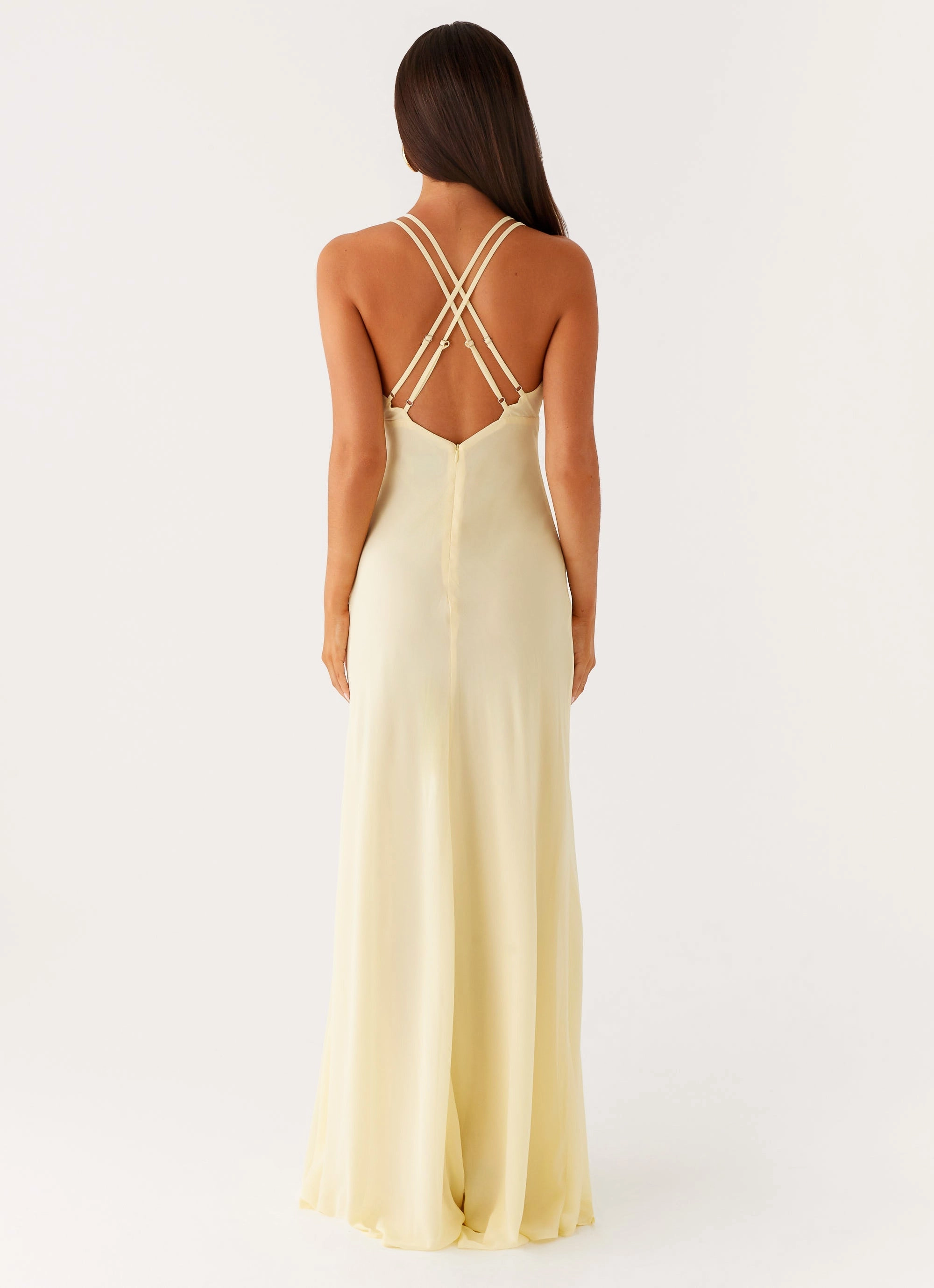 Kacia Maxi Dress - Lemon Essential Piece Easy Elegance