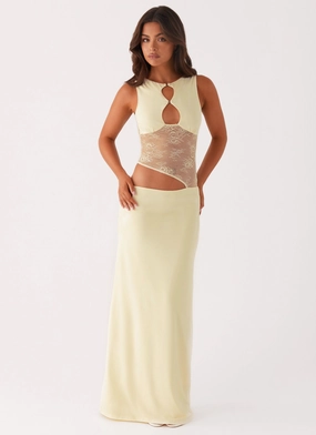 Prophecy Maxi Dress - Yellow Smart and Sleek Romantic Soft