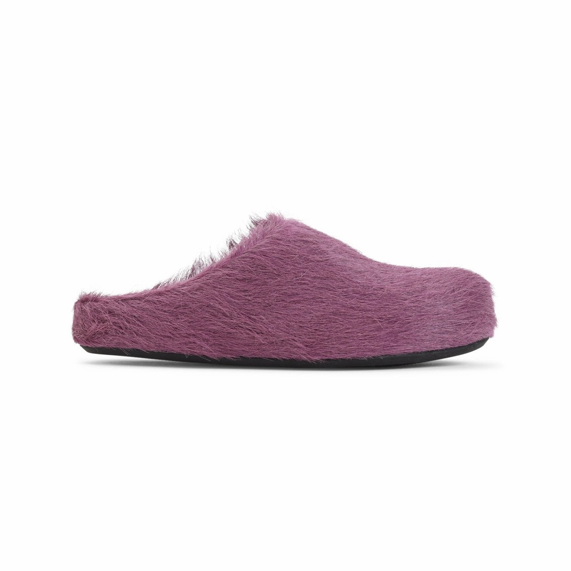 Prune Violet Calf Hair Fussbett Mules Airflow Optimized Design