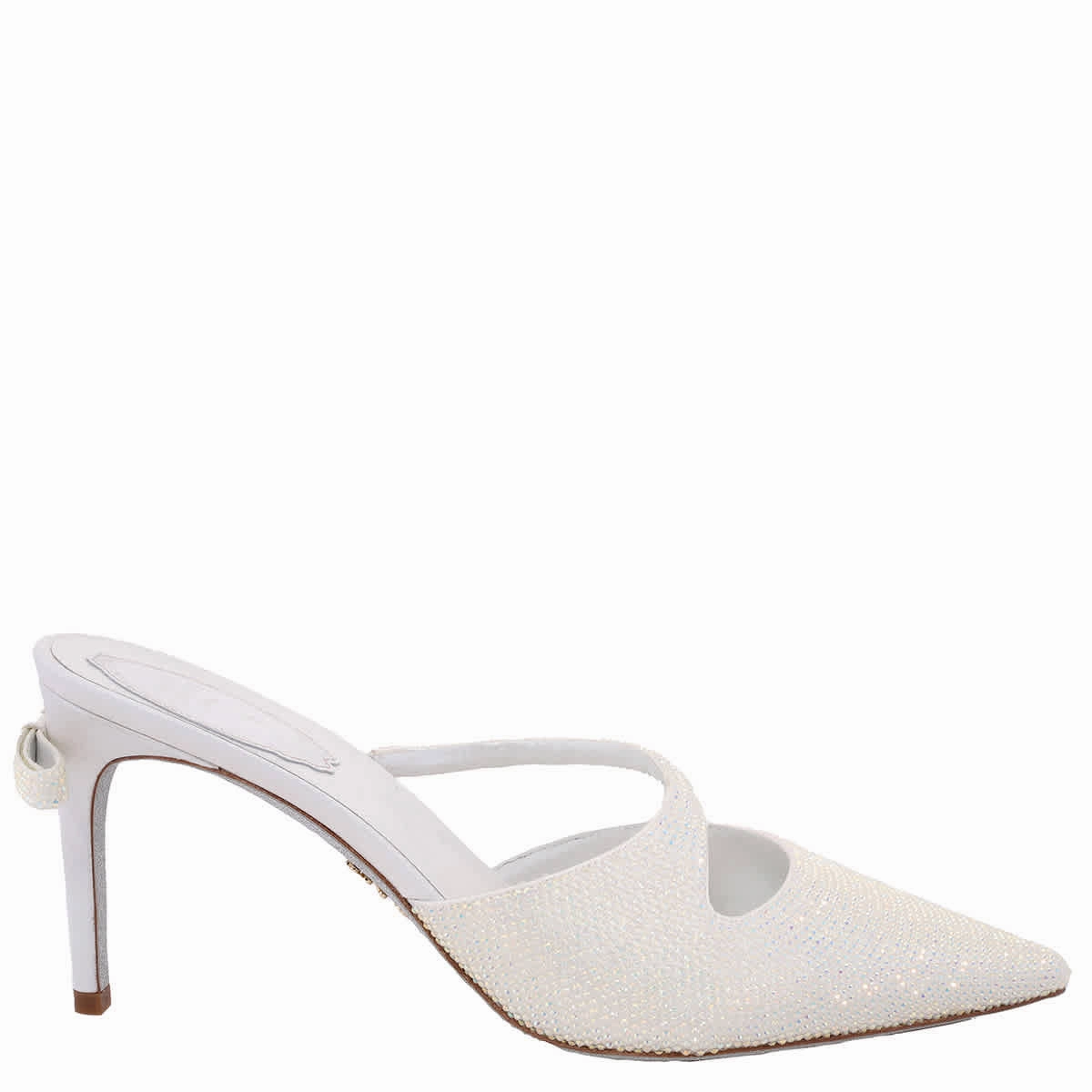 Rene Caovilla Crystal-Embellished Satin Mules synthetic leather Relax Beach Footwear