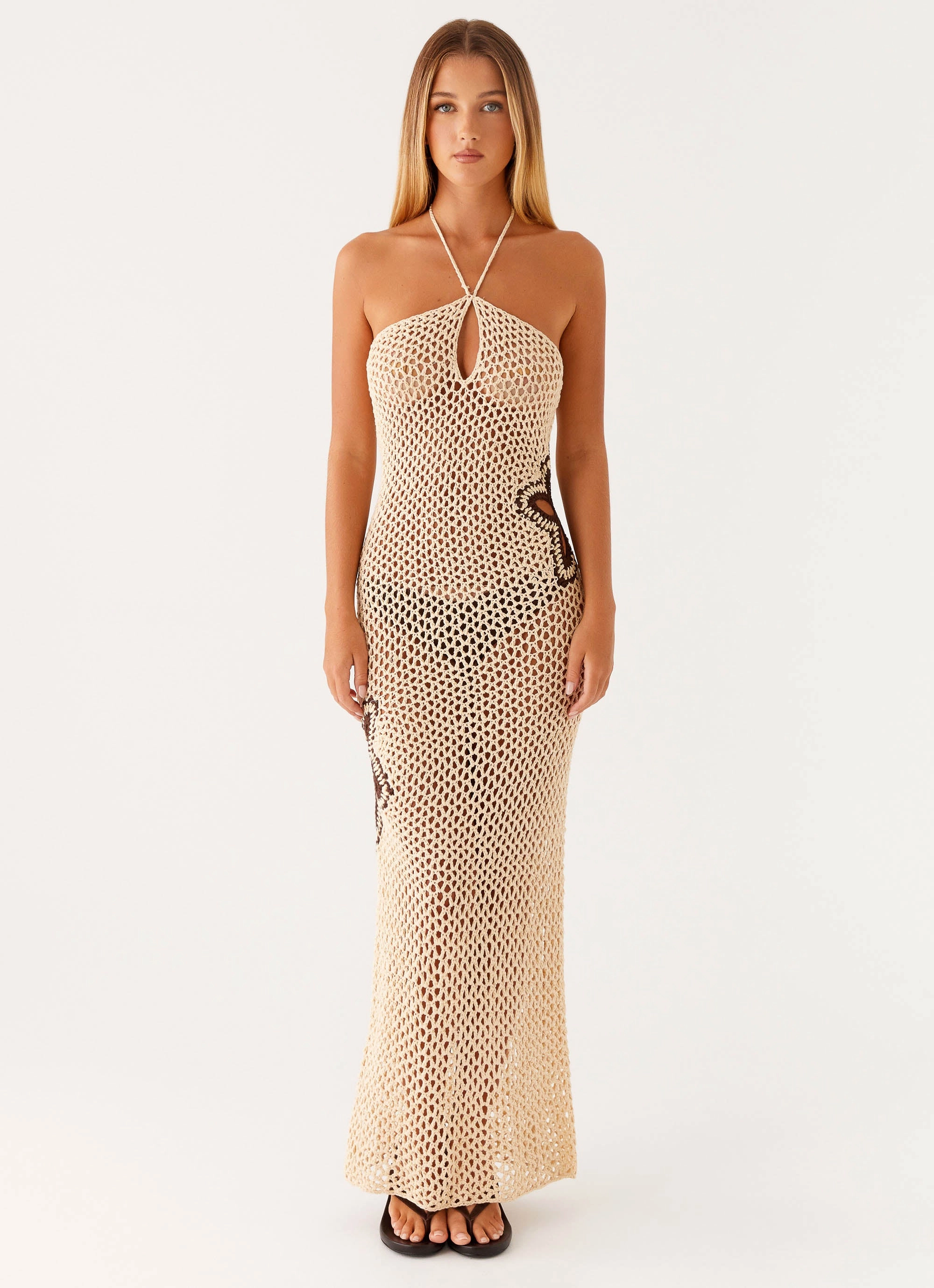 Smooth Feel Refined Feel Aster Crochet Maxi Dress - Pastel Yellow