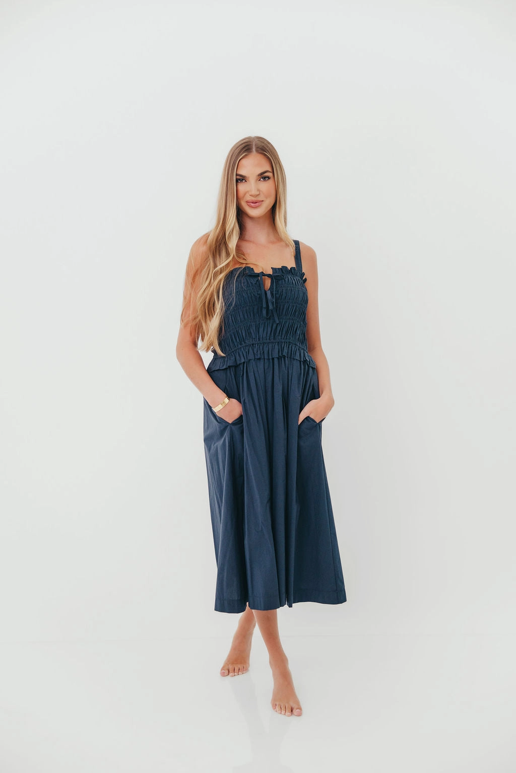 Juniper Midi Dress in Ink Warm Touch